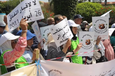 احتجاجات الاساتذة